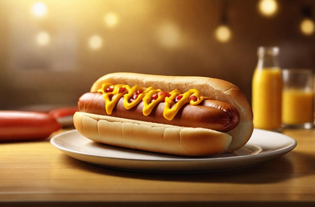Klasyczny hot dog z musztardą i ketchupem – smak święta!